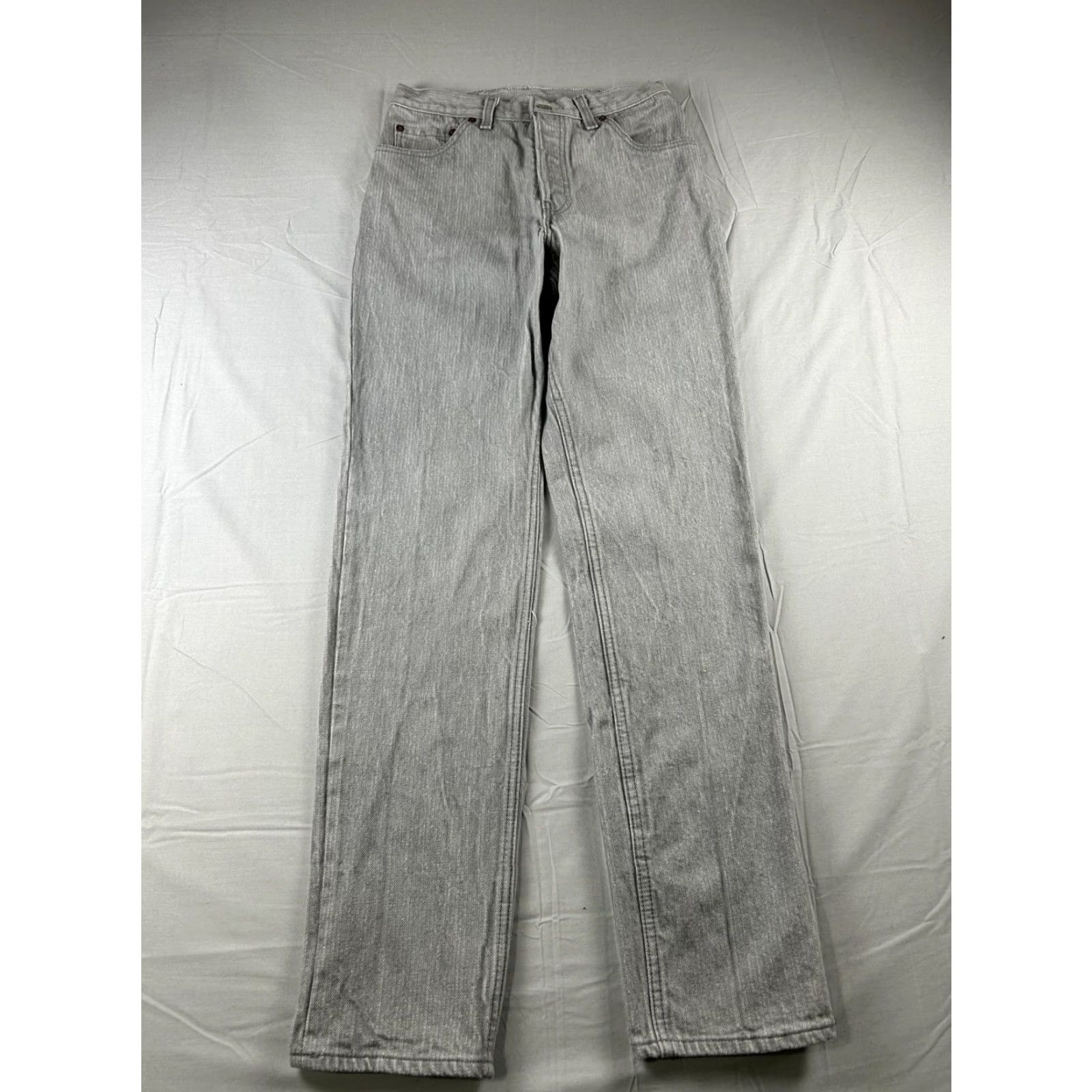 Levi's VINTAGE Levi's 501 Jeans Womens 27x32 Gray High Rise Straight 13 Size 34" / US 12 / IT 48 - 2 Thumbnail