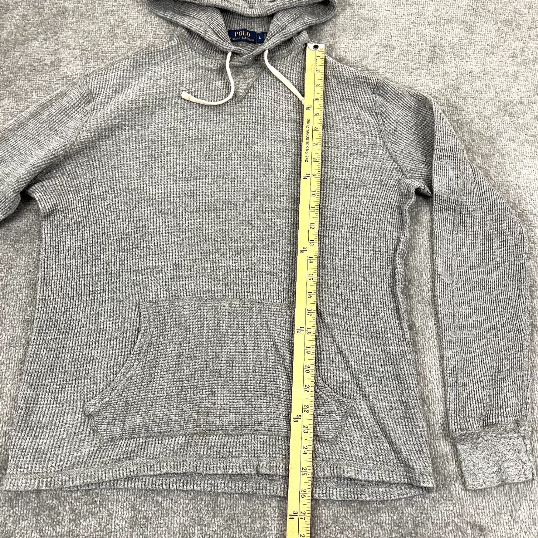 Polo Ralph Lauren POLO RALPH LAUREN Jacket Men L Gray Lightweight Thermal Knit Pullover Hooded Size US L / EU 52-54 / 3 - 4 Thumbnail