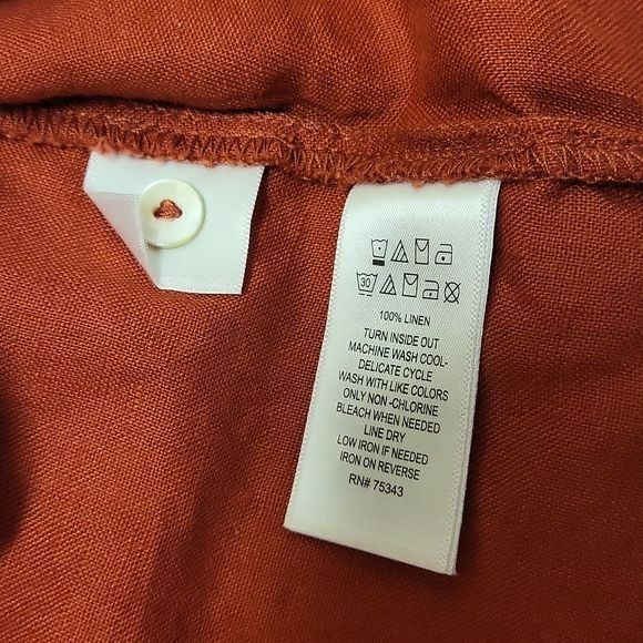 Other Sigrid Olsen Linen Shift Dress Keyhole Back Rust Orange S Size S / US 4 / IT 40 - 13 Thumbnail