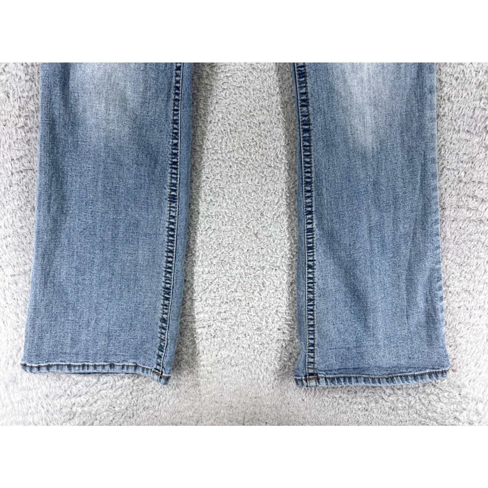 Vintage L.e.i. Jeans Junior 27x30 Blue Denim Bootcut Low Rise Embroidered Ashley Size 27" / US 4 / IT 40 - 2 Thumbnail