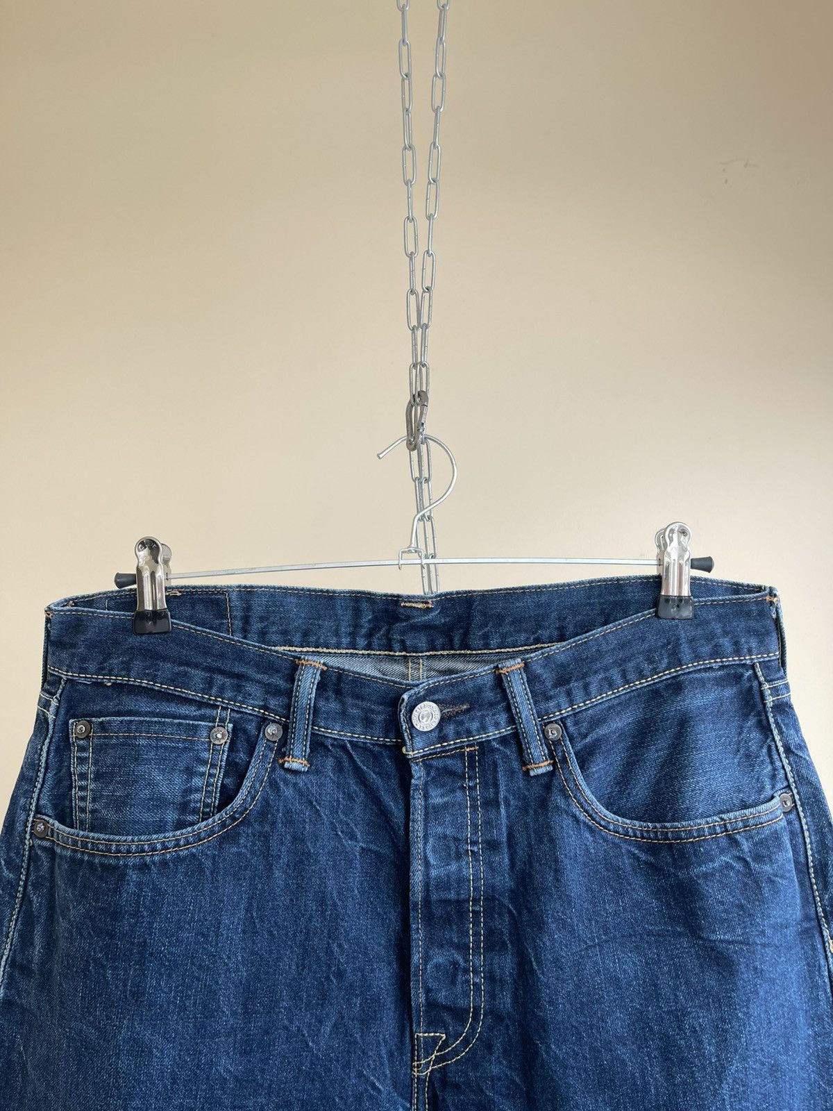 Levi's 501 Selvedge Denim Straight Leg Regular Fit 5 Pocket Jeans Size US 32 / EU 48 - 4 Thumbnail