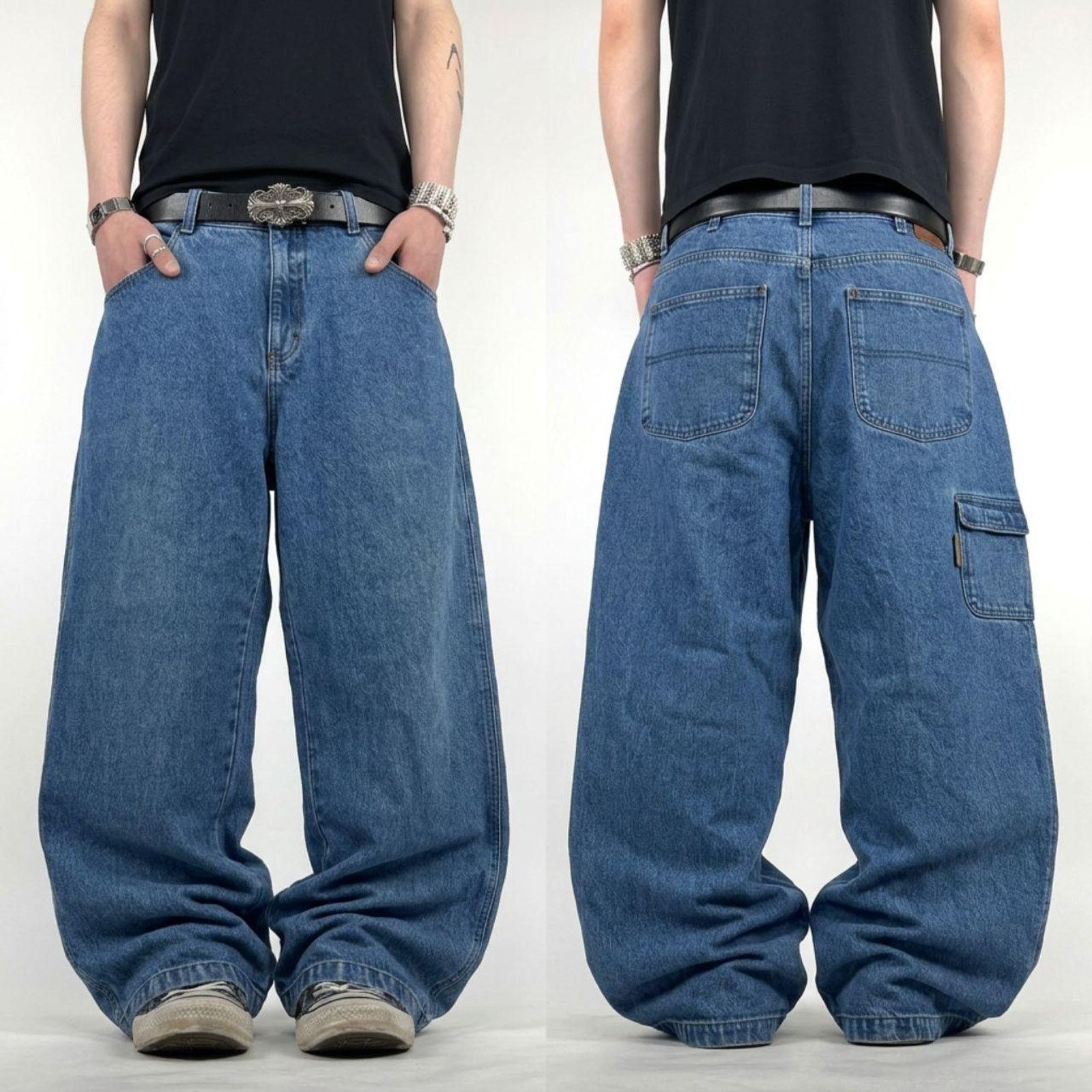 Japanese Brand × Le Grande Bleu (L.G.B.) × Vintage Vintage y2k columbia grunge baggy wide leg stonewash jeans Size US 36 / EU 52 - 1 Thumbnail