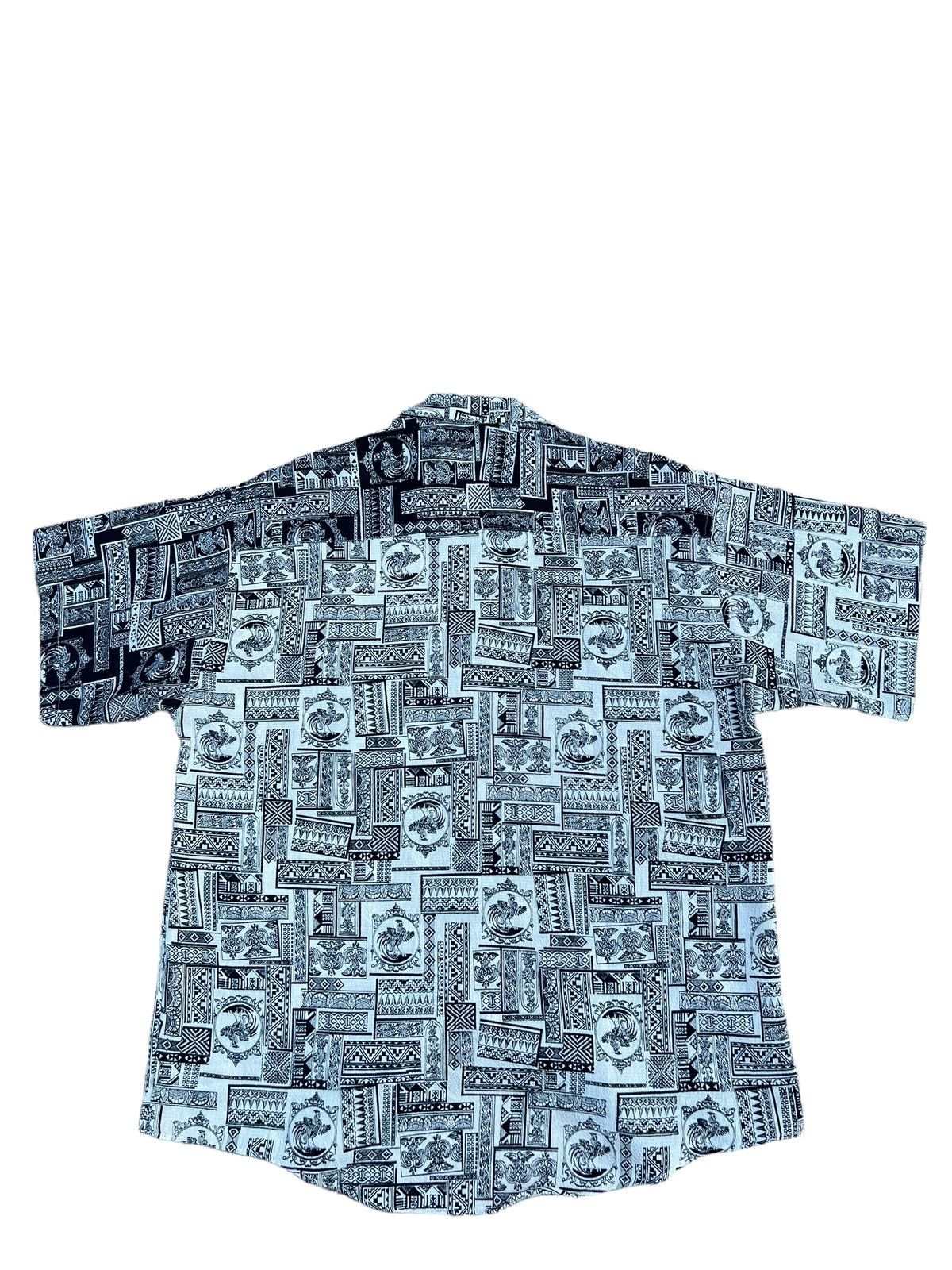 Vintage Vintage 90s Sciarpa Japan Crazy Pattern Silky Hawaiian Shirt Size US L / EU 52-54 / 3 - 2 Thumbnail