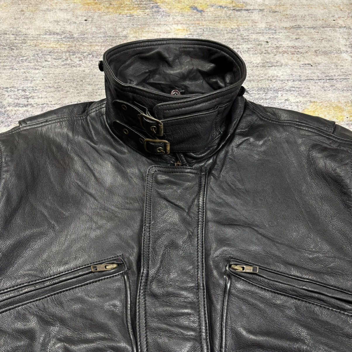 Kadoya Vintage 90s Kadoya Macees bikers leather jacket Size US L / EU 52-54 / 3 - 7 Thumbnail
