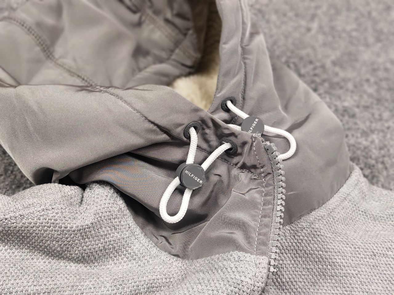 Tommy Hilfiger Tommy Hilfiger Padded with Zip Hoodie Gray Jacket Size US L / EU 52-54 / 3 - 21 Thumbnail