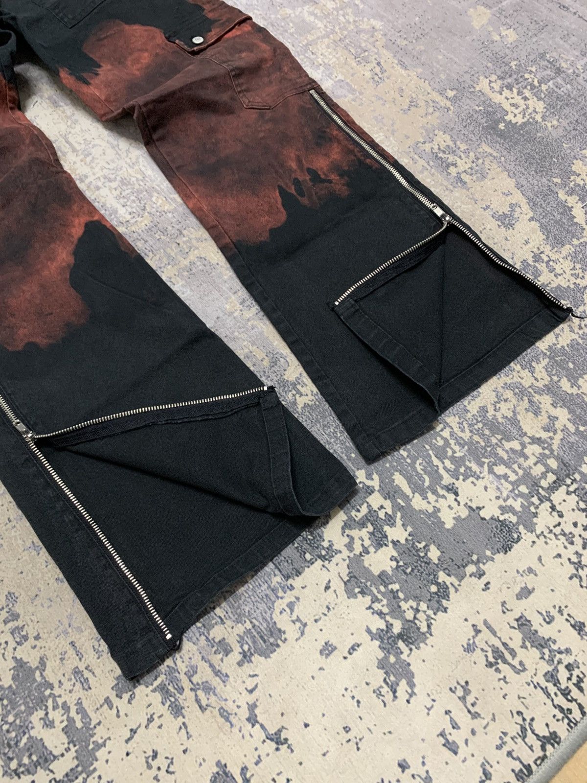 If Six Was Nine Japanese Brand Buffalo Bleach Dye Cropped Cargo Pant 31x28.5 Size US 32 / EU 48 - 4 Thumbnail