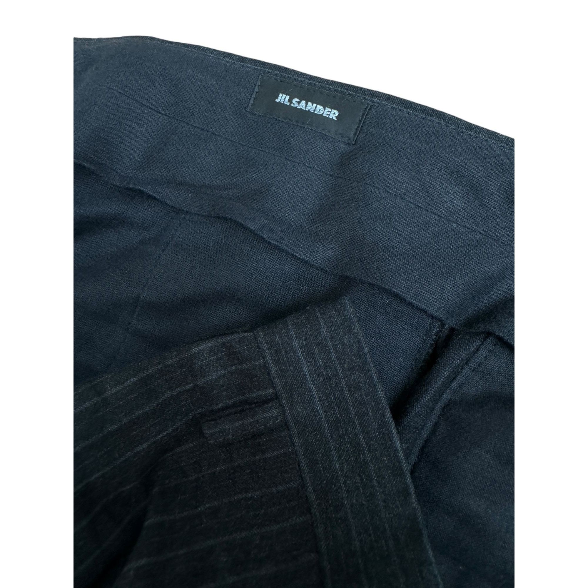 Jil Sander Dark Grey Striped Wool Suit Size 42R - 8 Thumbnail