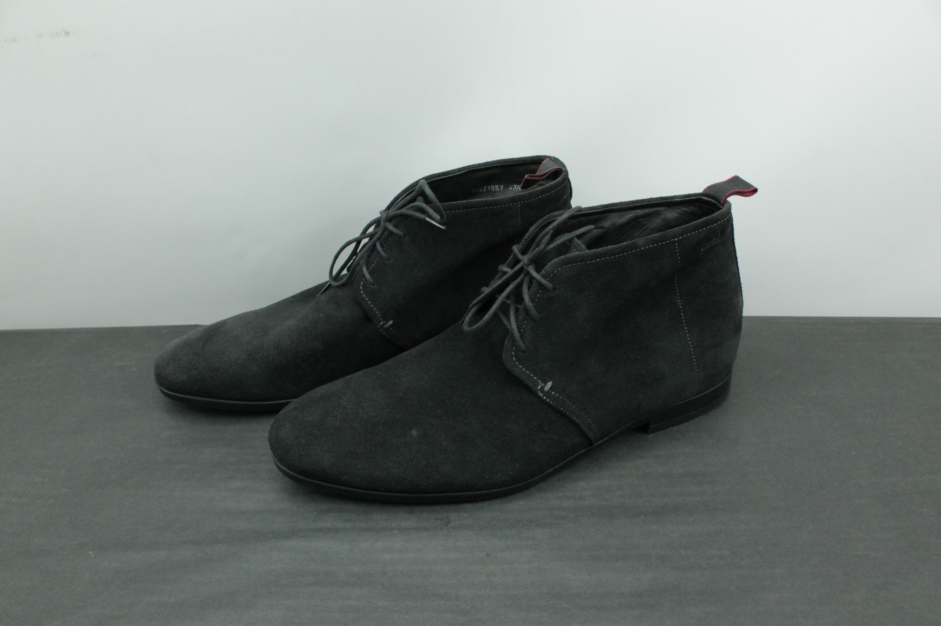 Designer × Hugo Boss Hugo Boss Black Suede Leather Casual Shoes Size US 10 / EU 43 - 4 Thumbnail