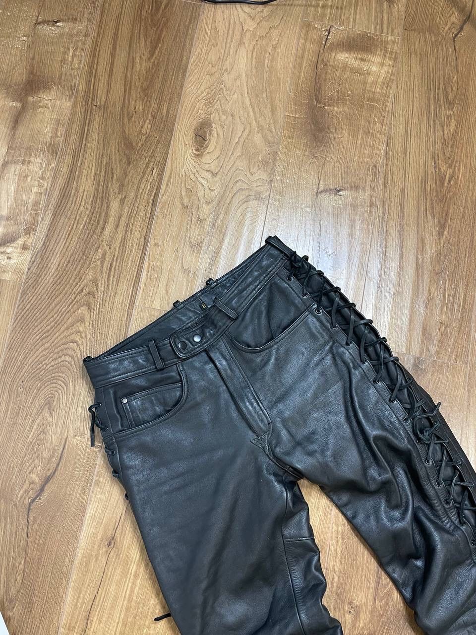 Japanese Brand × Vintage Vintage 90’s Y2K Style Casual Cowboy Genuine Leather Pants Size US 32 / EU 48 - 4 Thumbnail