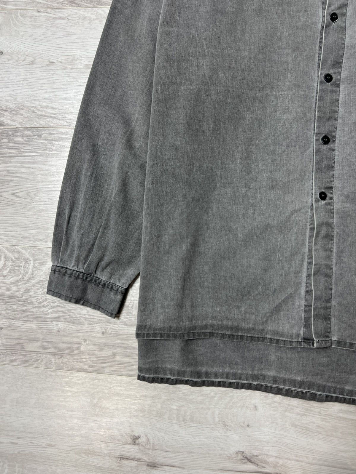 Salomon Vintage Equipe by Salomon Button Shirt Faded Grey Overshirt Size US L / EU 52-54 / 3 - 5 Thumbnail