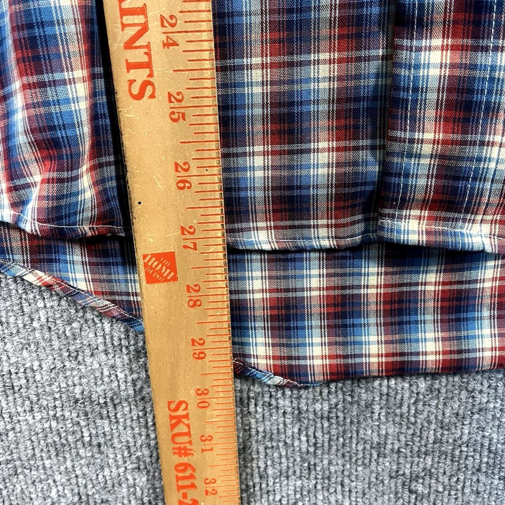 Wrangler VINTAGE Wrangler Button-Up Shirt Plaid Long Sleeve USA Brushpopper M Blue Women? No, Men Size US M / EU 48-50 / 2 - 5 Thumbnail