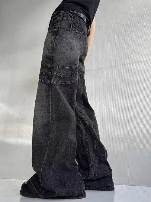 Jean Kurumi x Honji Embroidered Baggy Stacked Flare Denim Jeans Size US 32 / EU 48 - 6 Thumbnail