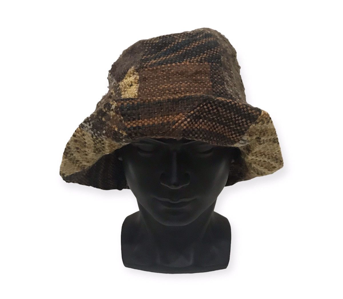 image of Patchwork Bucket Hat in Brown, Men's