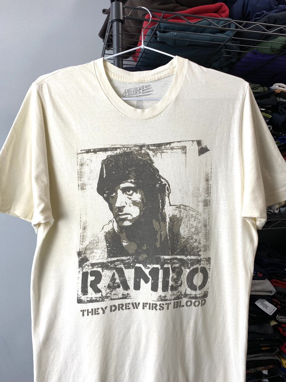 Vintage Vintage Rambo First Blood Movie Promo T Shirt Rocky Balboa Size US M / EU 48-50 / 2 - 2 Thumbnail