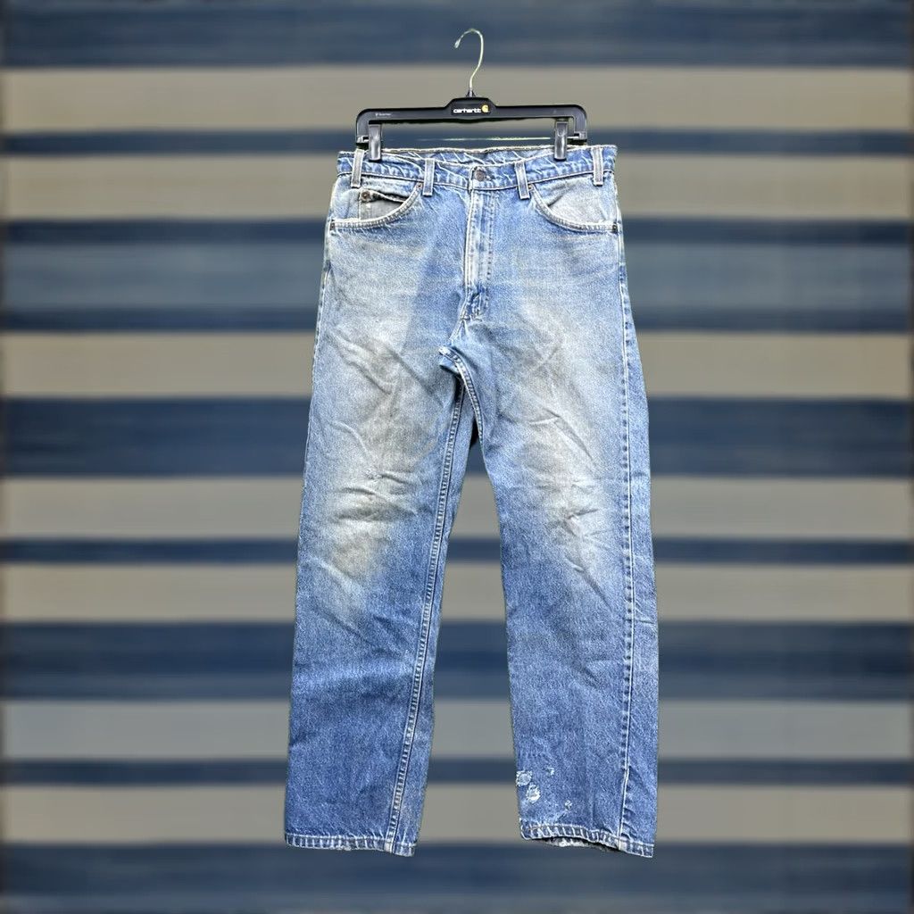 Levi's VINTAGE Levi's 505 Jeans Mens 30x29 Regular Straight Denim Blue 90s Theme 5-Pocket Program Mens Size US 30 / EU 46 - 1 Thumbnail