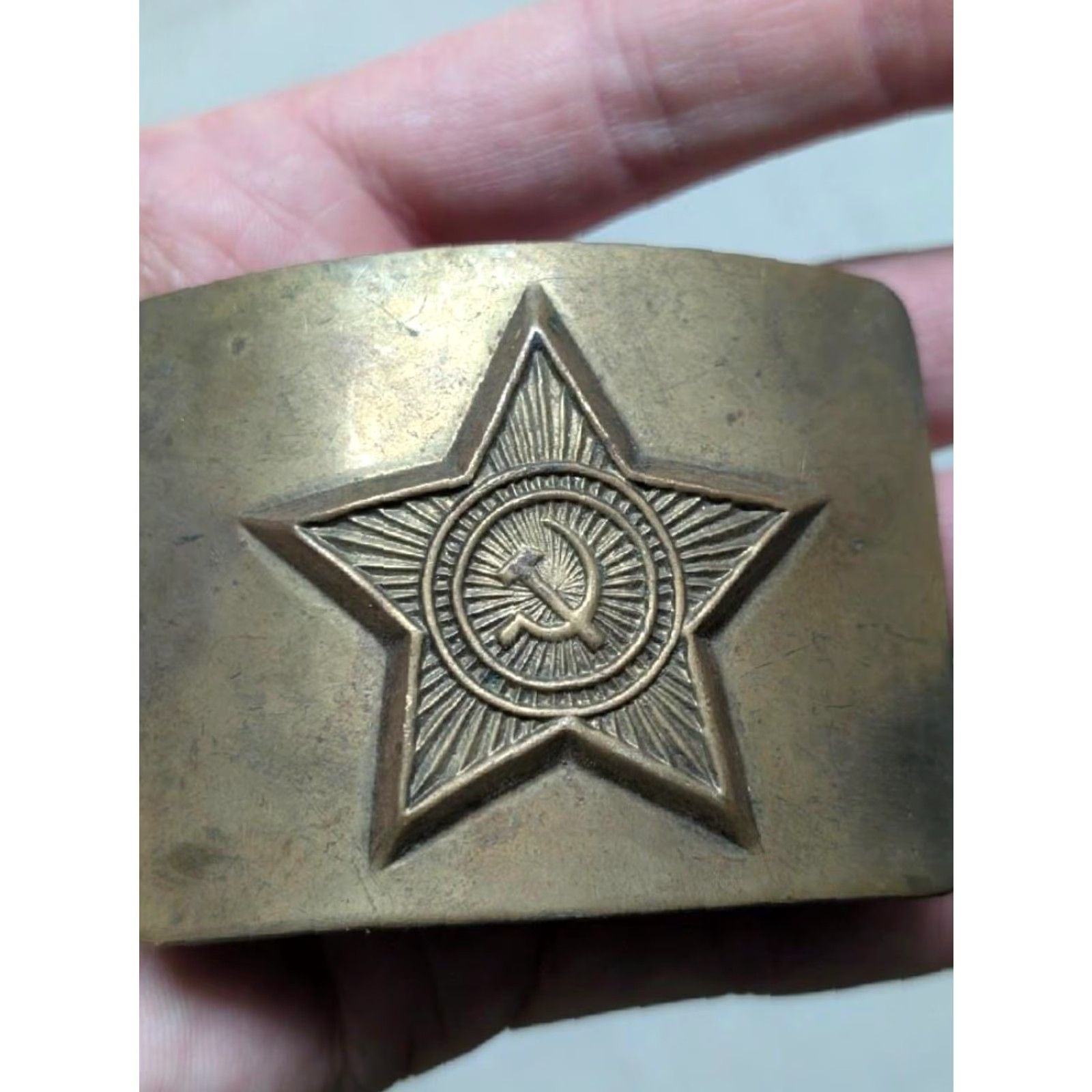 Vintage VINTAGE SOVIET UNION Belt Buckle USSR military BRASS antique russian Buckle Men Brass Belt Buckle Vintage USSR military Size ONE SIZE - 2 Thumbnail