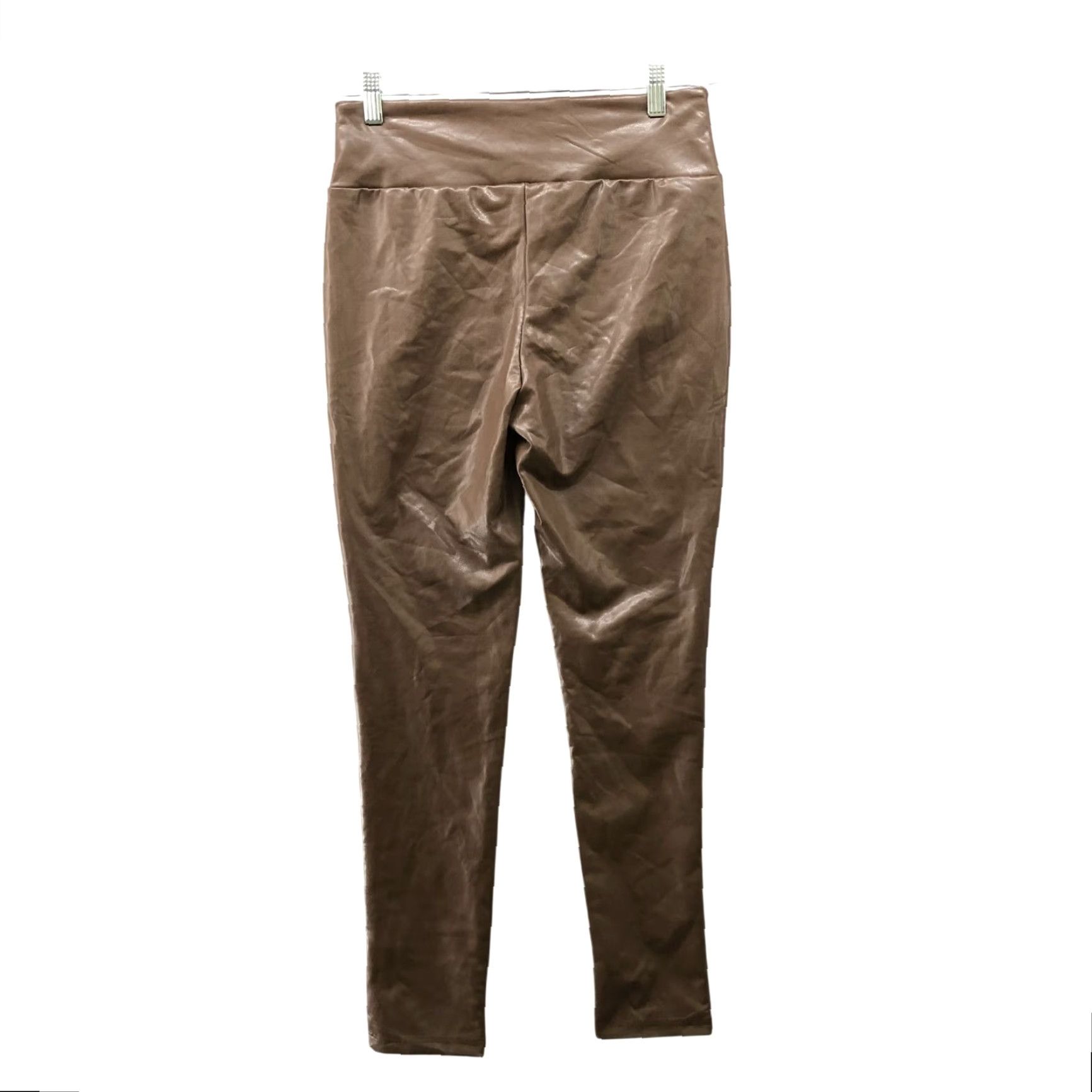 Vintage Kendal + Kyle Womens M Faux Leather Leggings Brown Stretchy Size 32" / US 10 / IT 46 - 2 Thumbnail