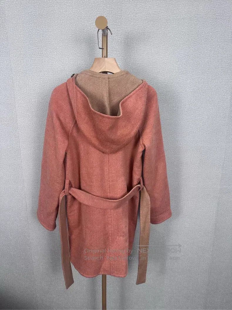 Hermes Hermes Orange Fleece Long Coat Size XXS / US 00 / IT 34 - 2 Thumbnail