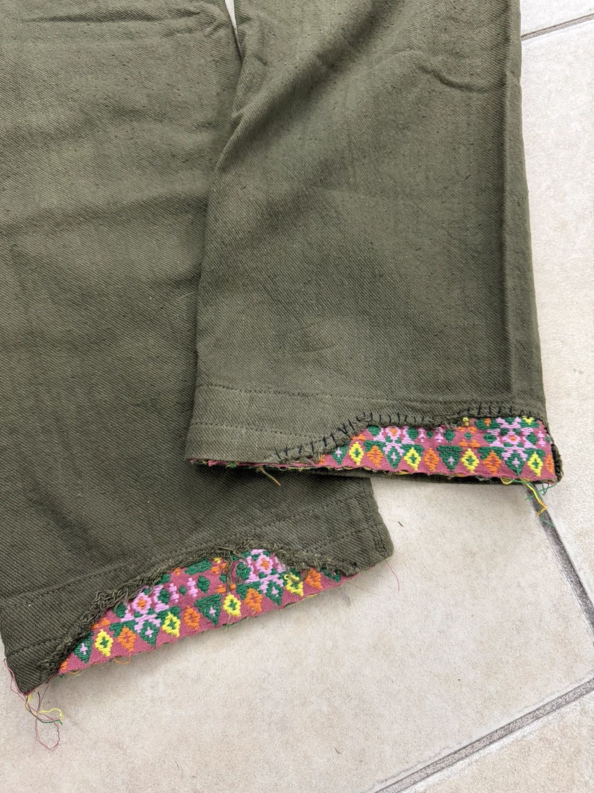 Designer × Japanese Brand × NADA Rebirth To Tabura Rasa Distress Rework Patchwork Pant Size L Size US 34 / EU 50 - 6 Thumbnail