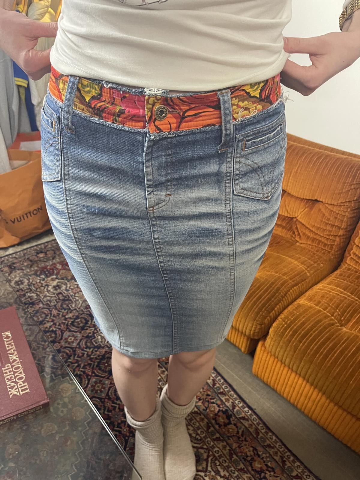 Custo Barcelona Dolce & Gabbana - Blue Denim Pencil Skirt Size 28" / US 6 / IT 42 - 2 Thumbnail