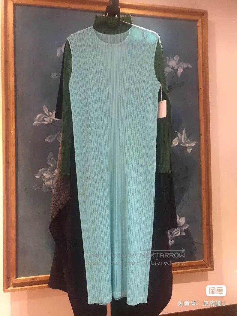 Issey Miyake Issey Miyake Blue Dress Size L / US 10 / IT 46 - 2 Thumbnail