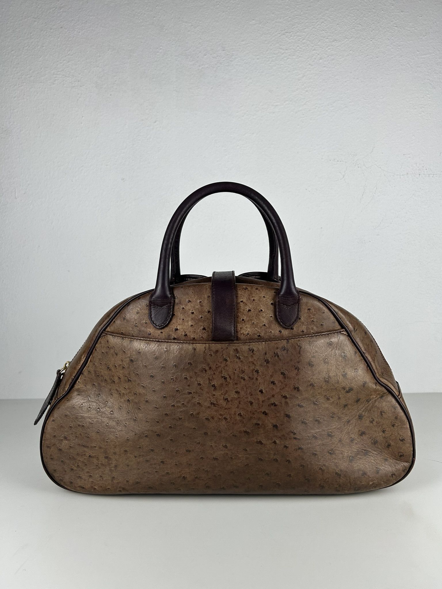 Dior 2000 Dior by John Galliano double saddle leather bowling bag Size ONE SIZE - 2 Thumbnail