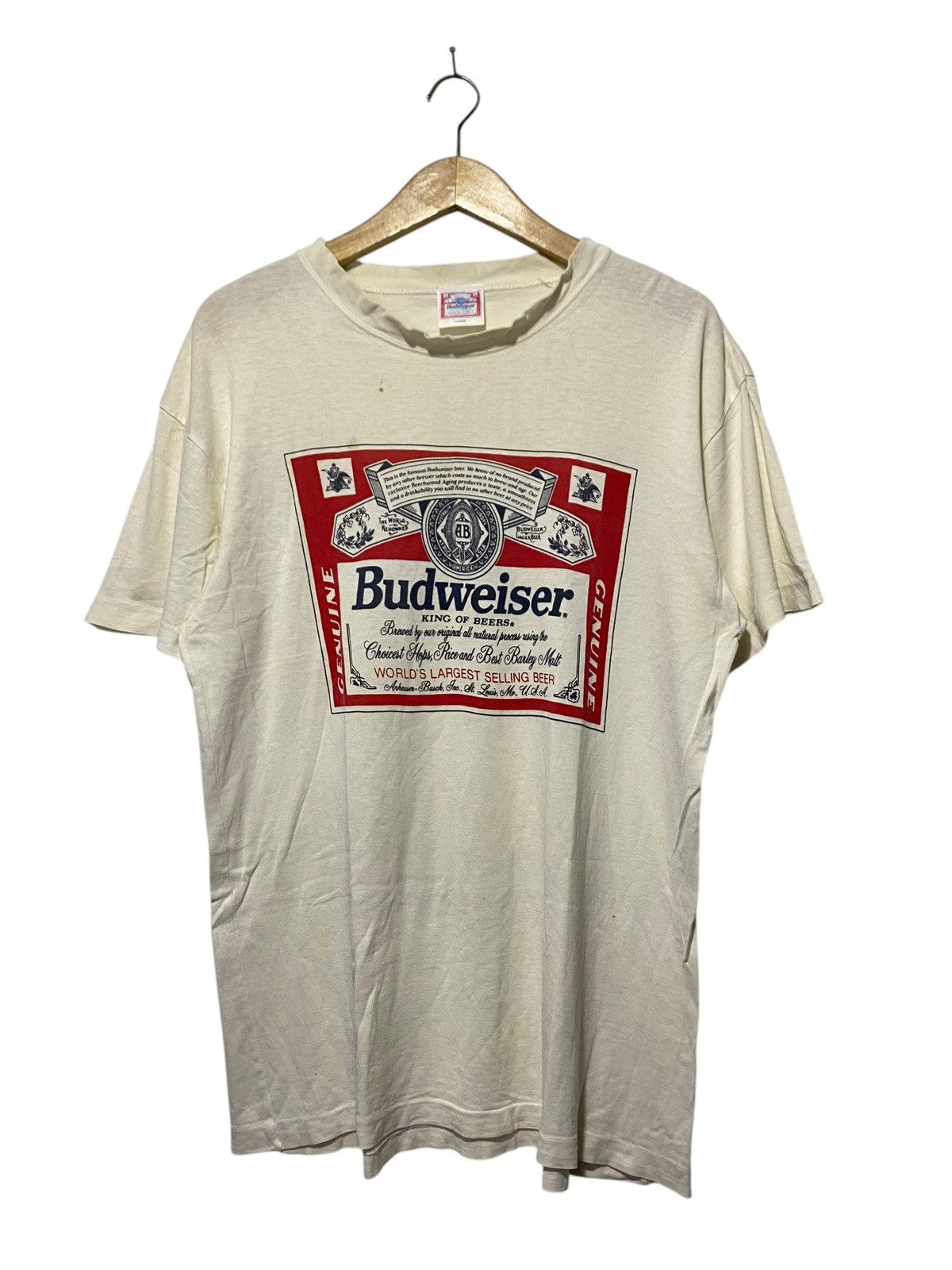 Budweiser × Vintage Vintage Budweiser shortsleeve shirt Size US L / EU 52-54 / 3 - 1 Thumbnail