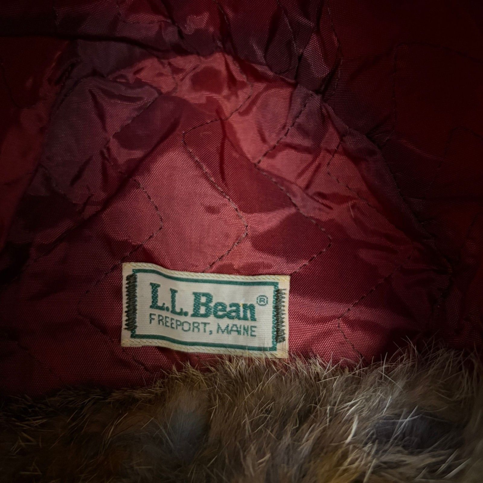 L.L. Bean Vintage RABBIT FUR LL BEAN Winter Trapper Hat Ushanka Small Size ONE SIZE - 3 Thumbnail