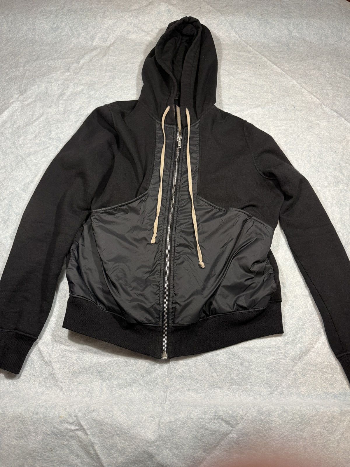 Rick Owens DRKSHDW FW12 Nylon Panel Zip Hoodie DU02F7257ND