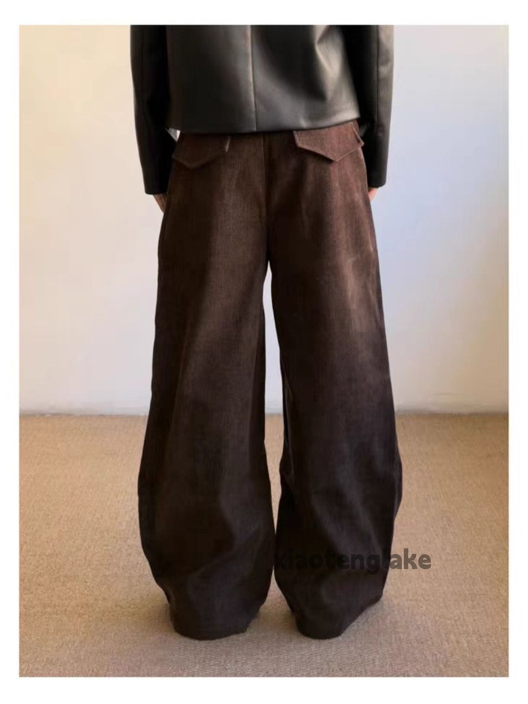 Vintage xz utility loose baggy woolen yuppie pleated pants Size US 32 / EU 48 - 2 Thumbnail