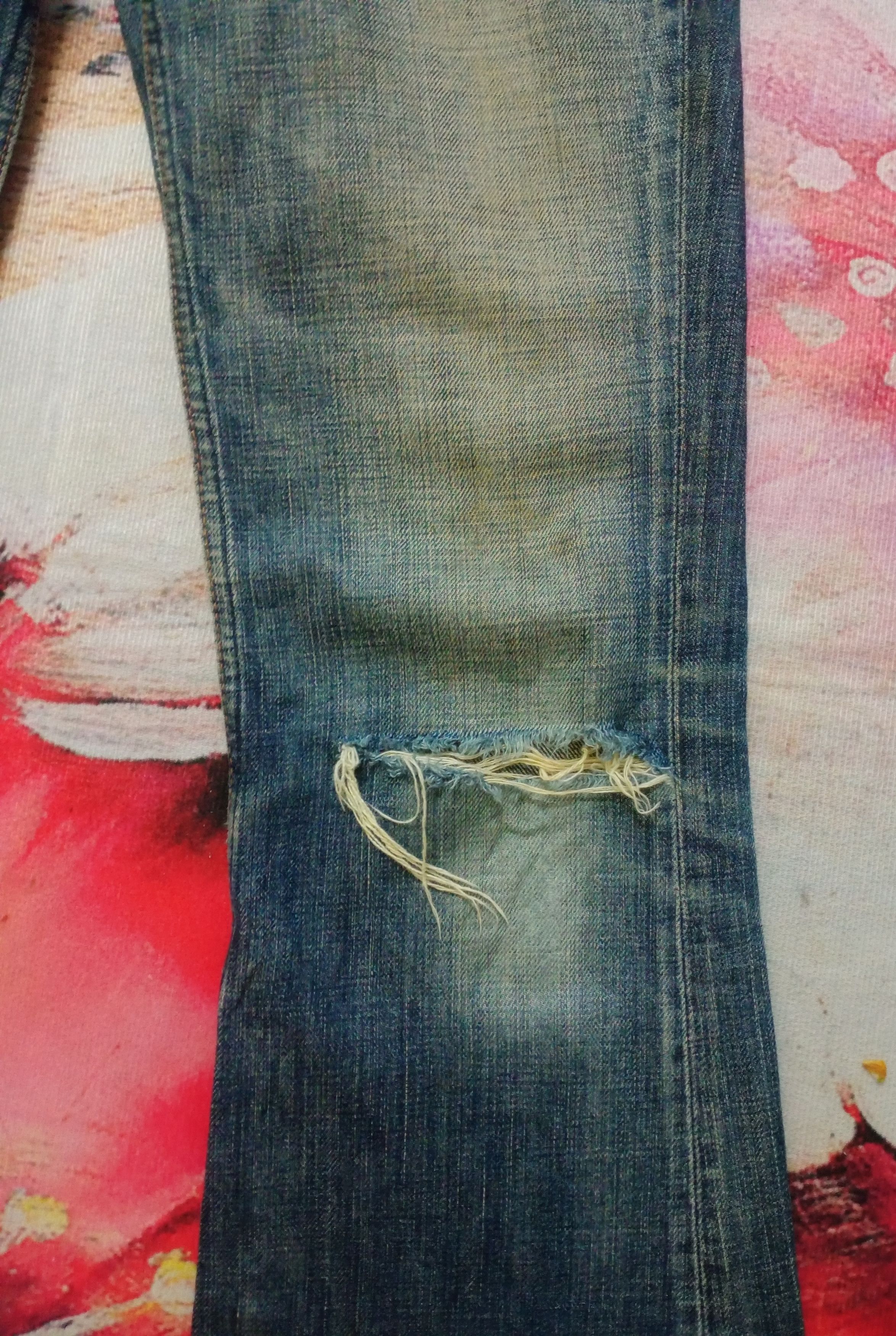 If Six Was Nine Rare Flare Jeans Sweet Camel Distressed Boot Cut Size 31" - 9 Thumbnail