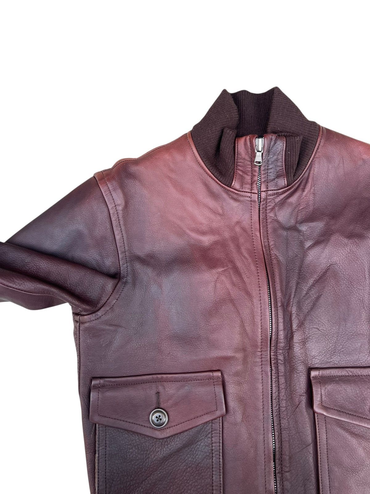 N.Hoolywood SAMPLE Only N.Hoolywood Japan Fade Patina Leather Jacket Size US S / EU 44-46 / 1 - 6 Thumbnail