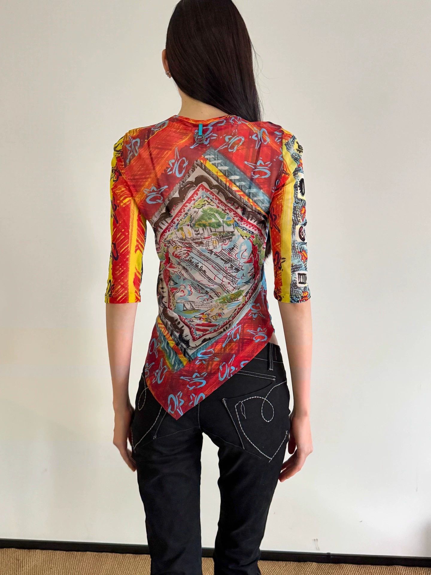 Other Save The Queen Vintage Stretch Printed Mesh Top M Size M / US 6-8 / IT 42-44 - 7 Thumbnail