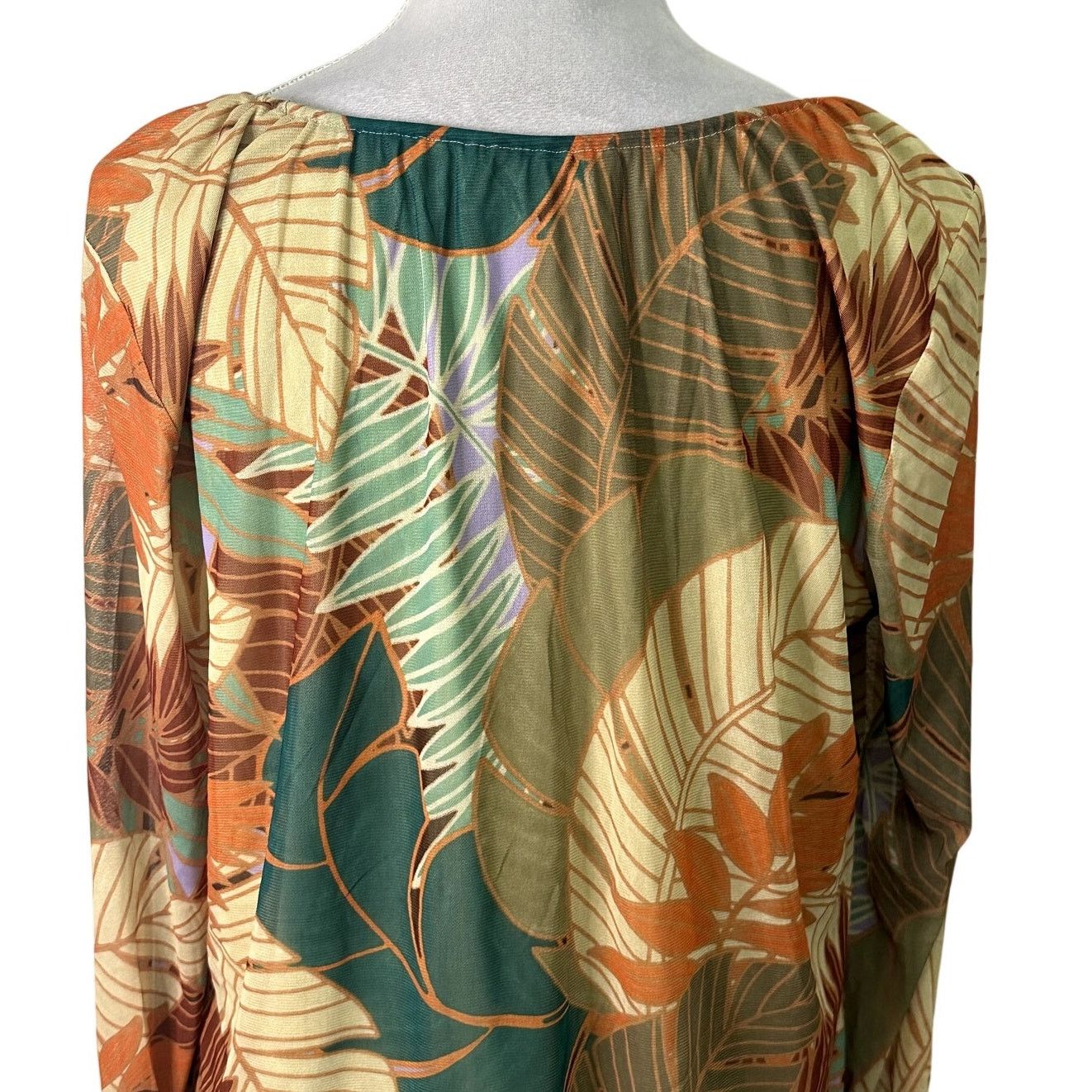 Other DR2 By Daniel Rainn Blouse Sheer Leaf Bell Sleeve Women's L Size L / US 10 / IT 46 - 7 Thumbnail