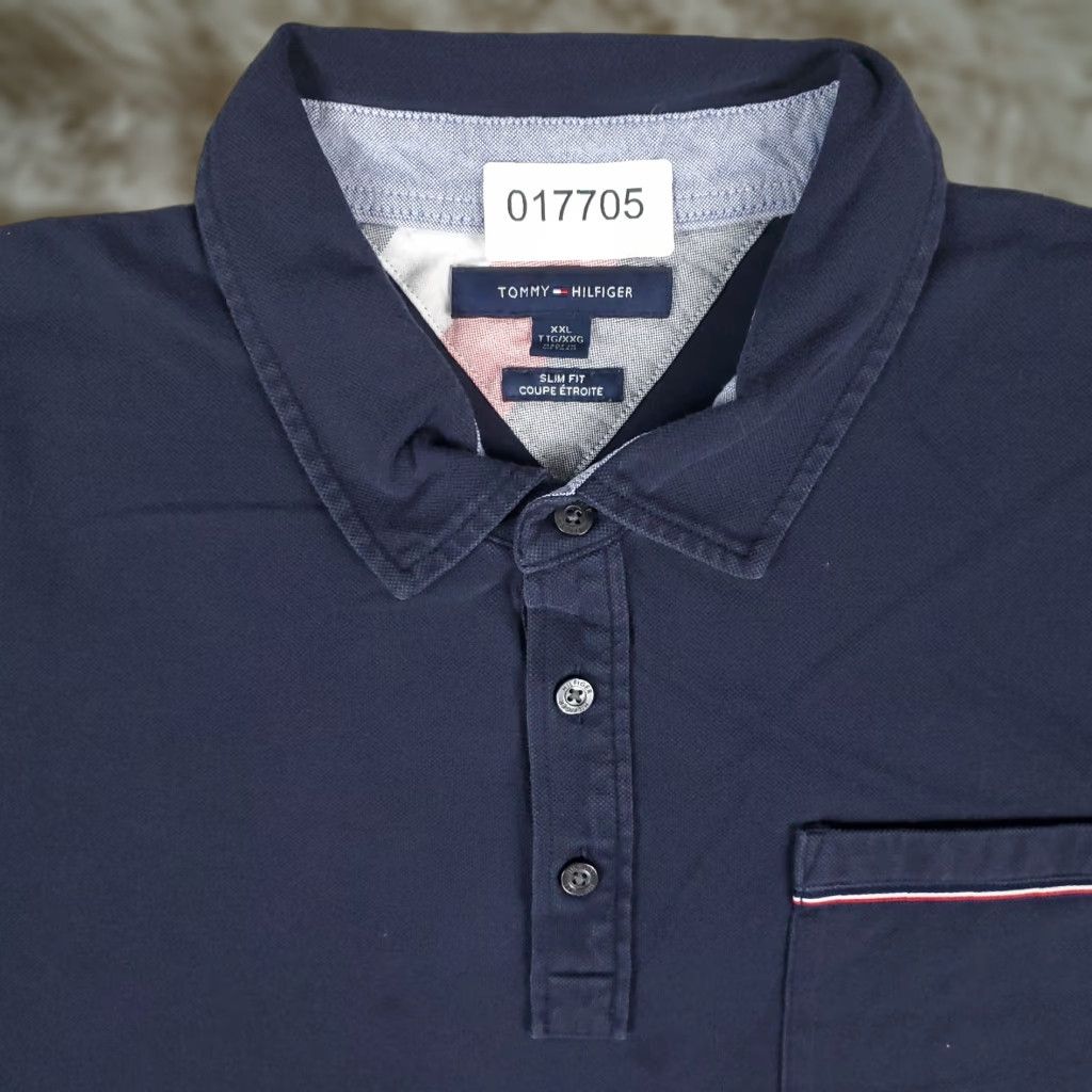 Tommy Hilfiger Tommy Hilfiger Polo Shirt Mens 2XL Blue Slim Fit Short Sleeve Casual Stained Size US XXL / EU 58 / 5 - 1 Thumbnail