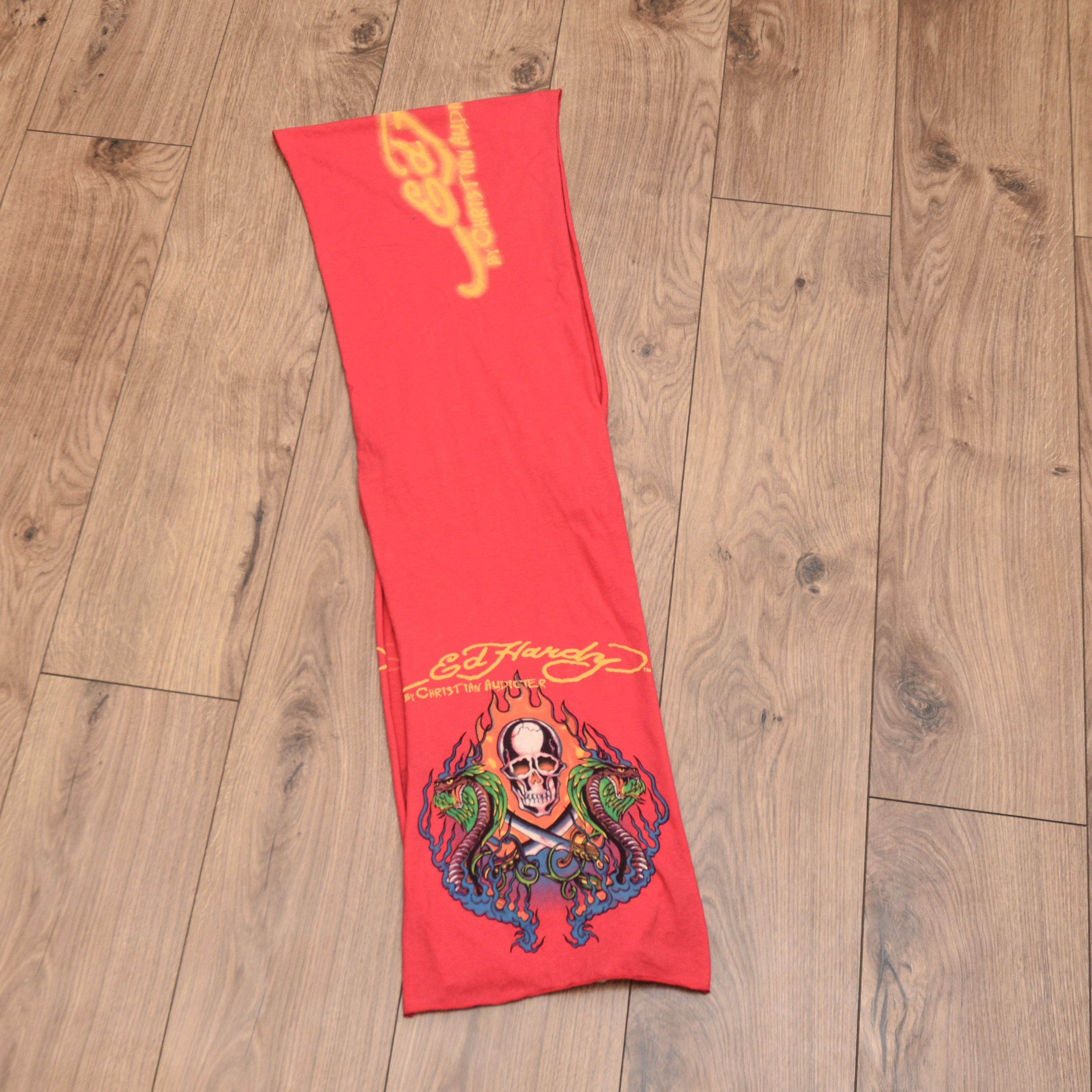 Ed Hardy Ed Hardy Christian Audigier Scarf Skull Snake Tattoo Y2K Size ONE SIZE - 2 Thumbnail
