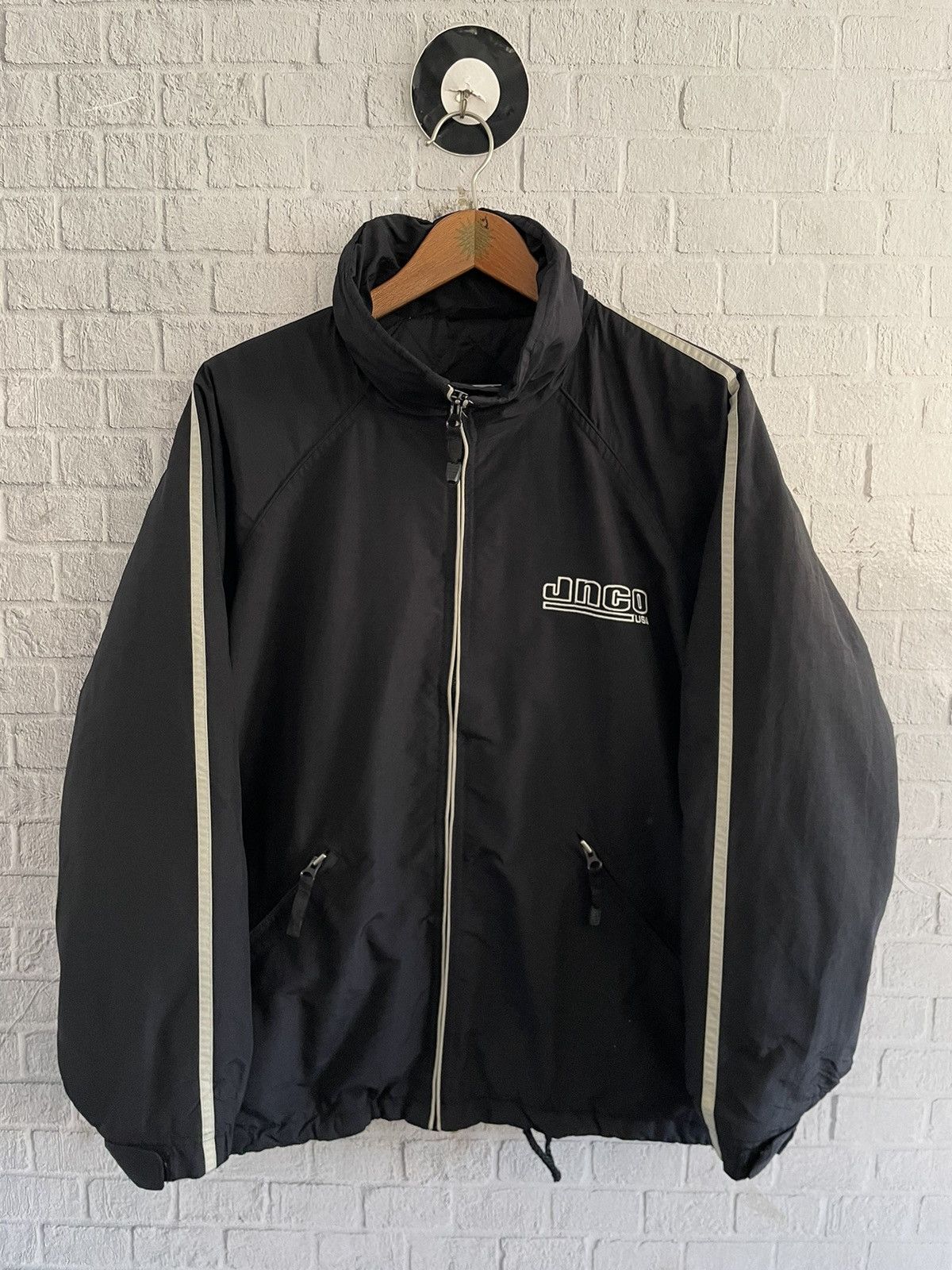 JNCO Vintage 90s JNCO USA Quilted Puffer Jacket Black Medium Size US M / EU 48-50 / 2 - 1 Thumbnail