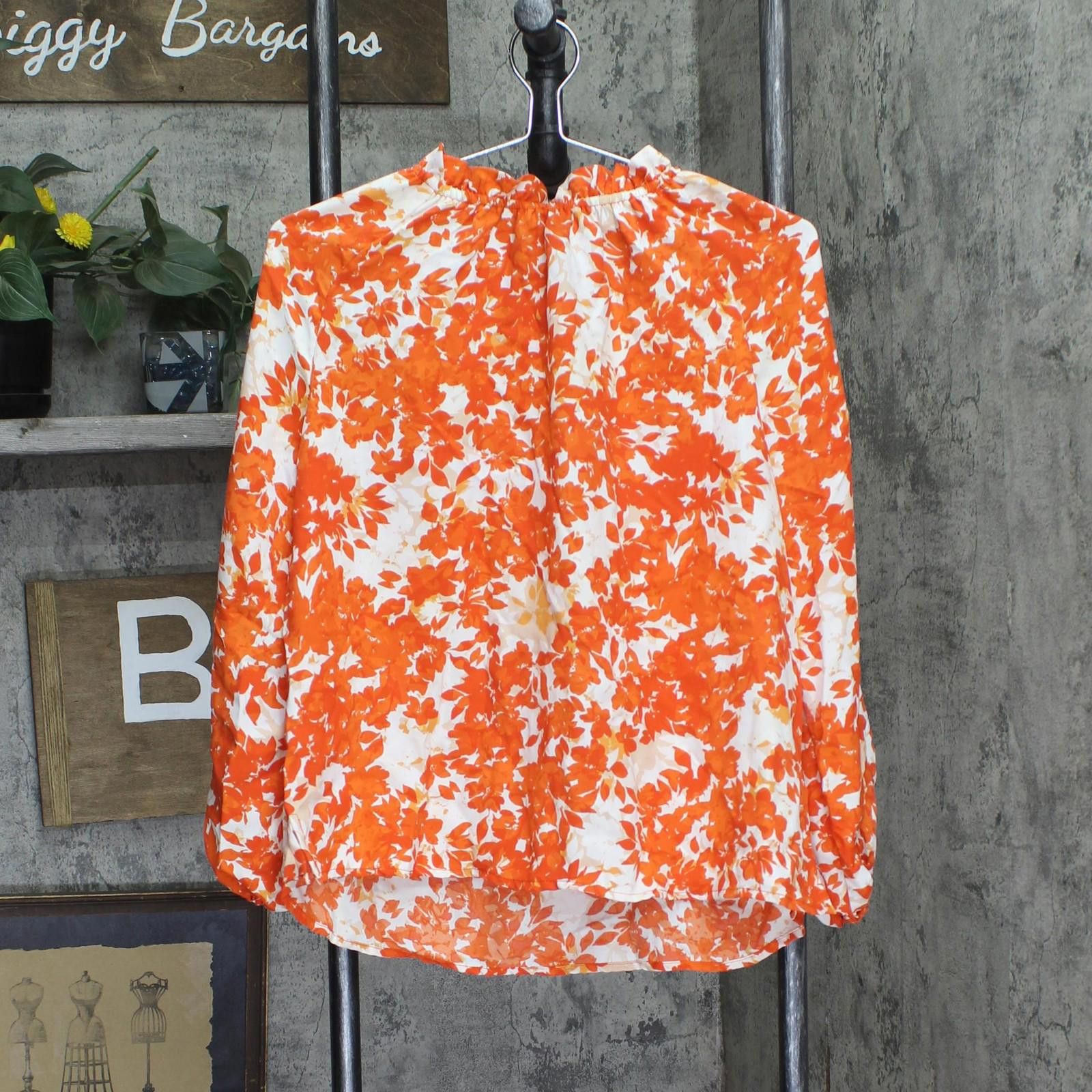Vince Camuto Vince Camuto Printed Split-sleeve Blouse Orange Multi Pm Size M / US 6-8 / IT 42-44 - 2 Thumbnail
