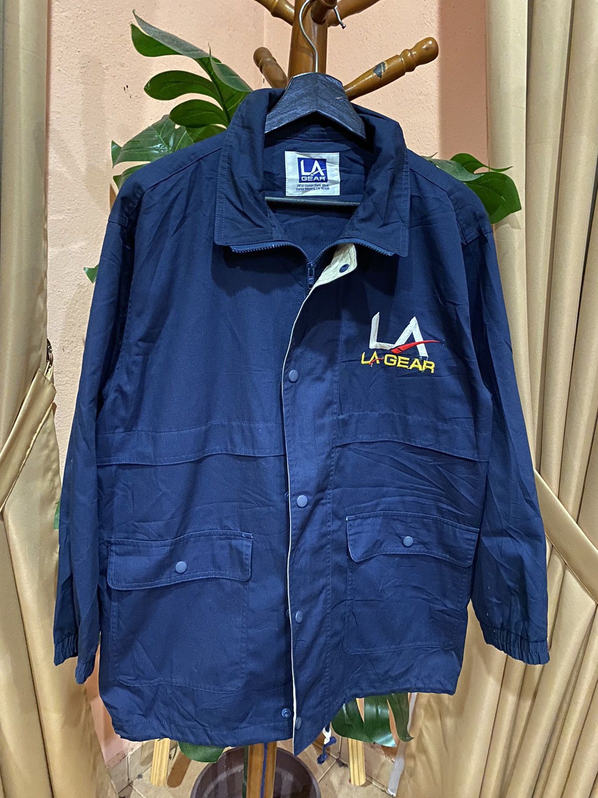 La Gear LA Gear Navy Blue Jacket – Vintage Sportswear Windbreaker Size US M / EU 48-50 / 2 - 4 Thumbnail