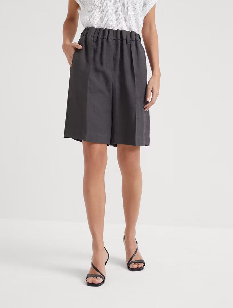 Brunello Cucinelli o1la1rc1a0425 Bermuda Shorts in Charcoal Size 27" / US 4 / IT 40 - 2 Thumbnail
