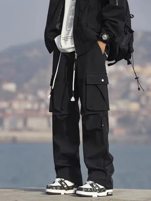 Japanese Brand Noriyo x Riyo Black High Street Vintage Loose Casual Pants Size US 29 - 3 Thumbnail