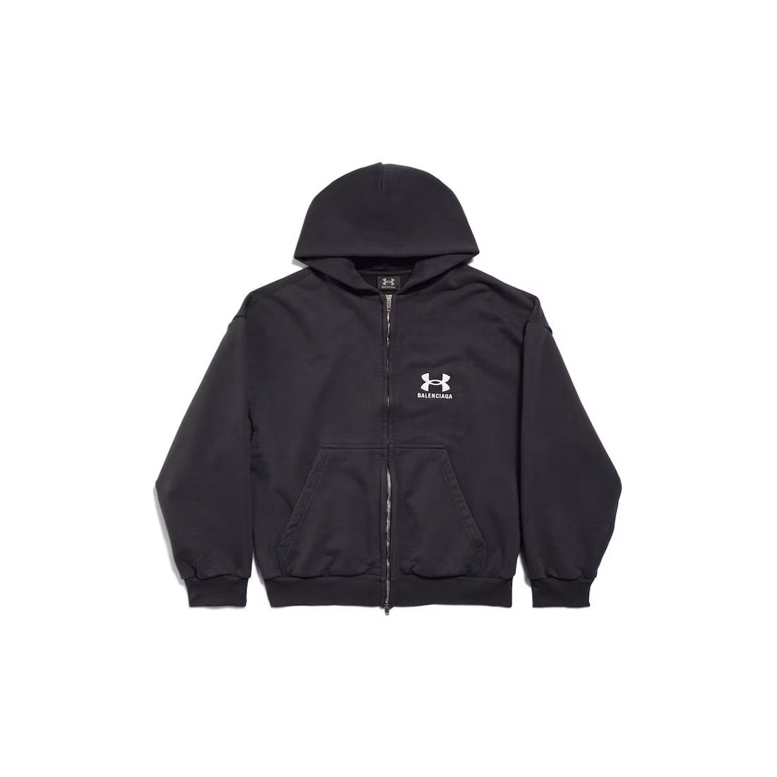 Balenciaga × Under Armour o1w1db10425 Under Armour® Zip-Up Hoodie Regular Fit in Black Size XXS / US 00 / IT 34 - 6 Thumbnail