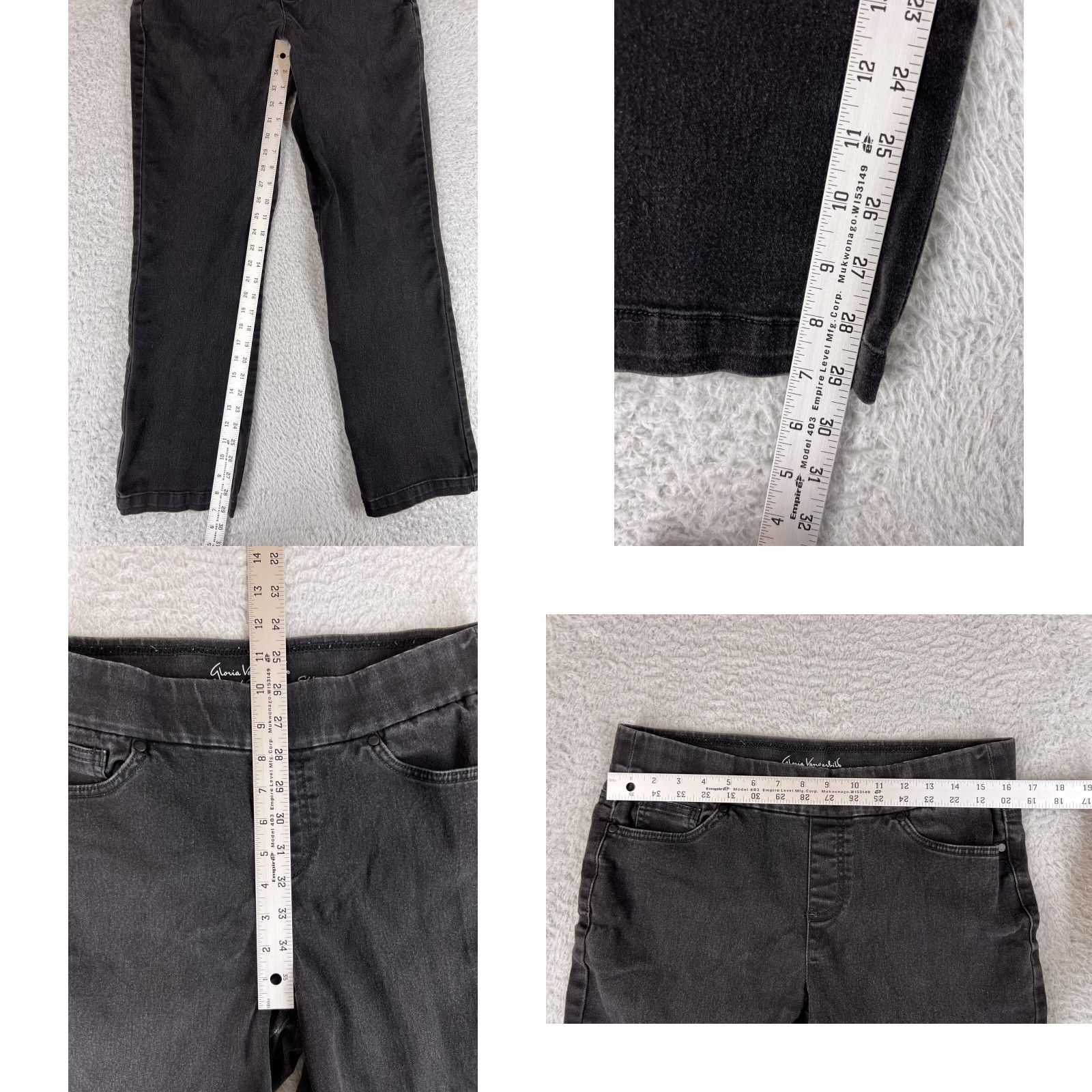 Madewell Gloria Vanderbilt Jeans Womens 10 Black Denim High Rise Skinny Madewell 5-Pocket Rise Mid Regular Size 27" / US 4 / IT 40 - 8 Thumbnail