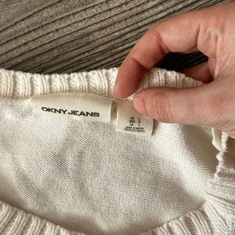DKNY dkny jeans bedazzled white long sleeve sweater vintage y2k Size L / US 10 / IT 46 - 3 Thumbnail