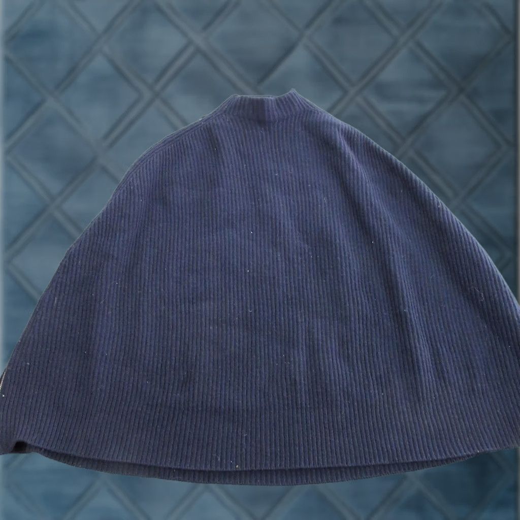 Zadig & Voltaire Zadig & Voltaire Poncho Womens XS/S Blue Wool Ribbed Knit Zip Collared Italy Size XS / US 0-2 / IT 36-38 - 1 Thumbnail