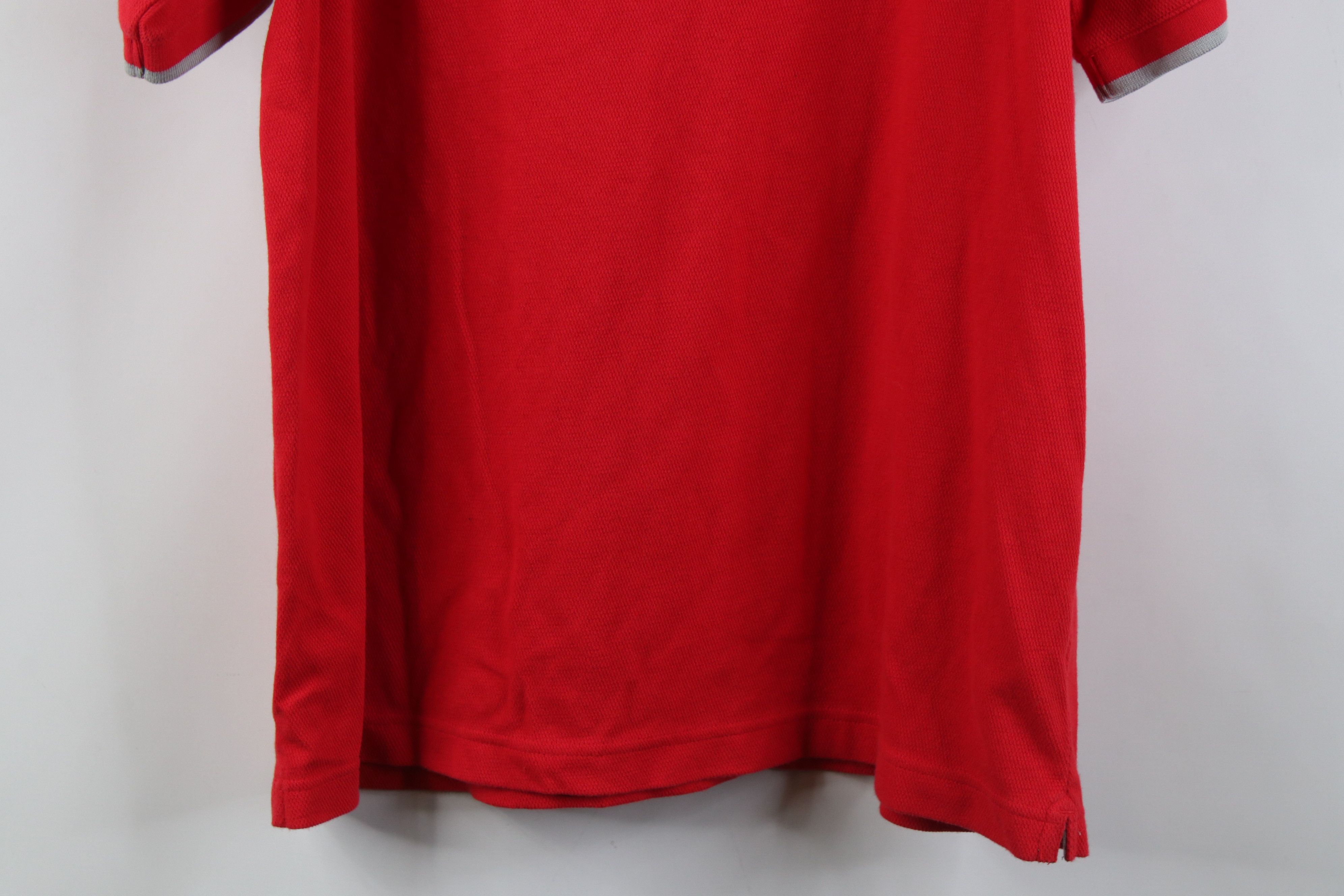 Nike Vintage Nike Knit Ohio State University Golf Polo Shirt Red Size US L / EU 52-54 / 3 - 15 Thumbnail