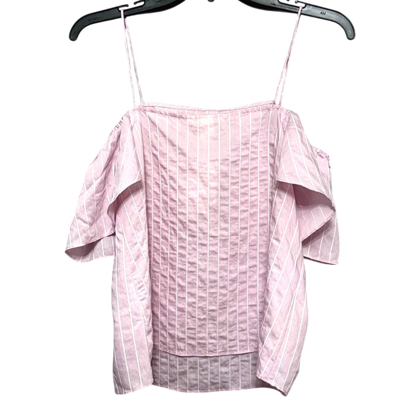 H&M H&M Blouse Flutter Sleeve Spaghetti Strap White Pink W 2 NWT Size XS / US 0-2 / IT 36-38 - 8 Thumbnail