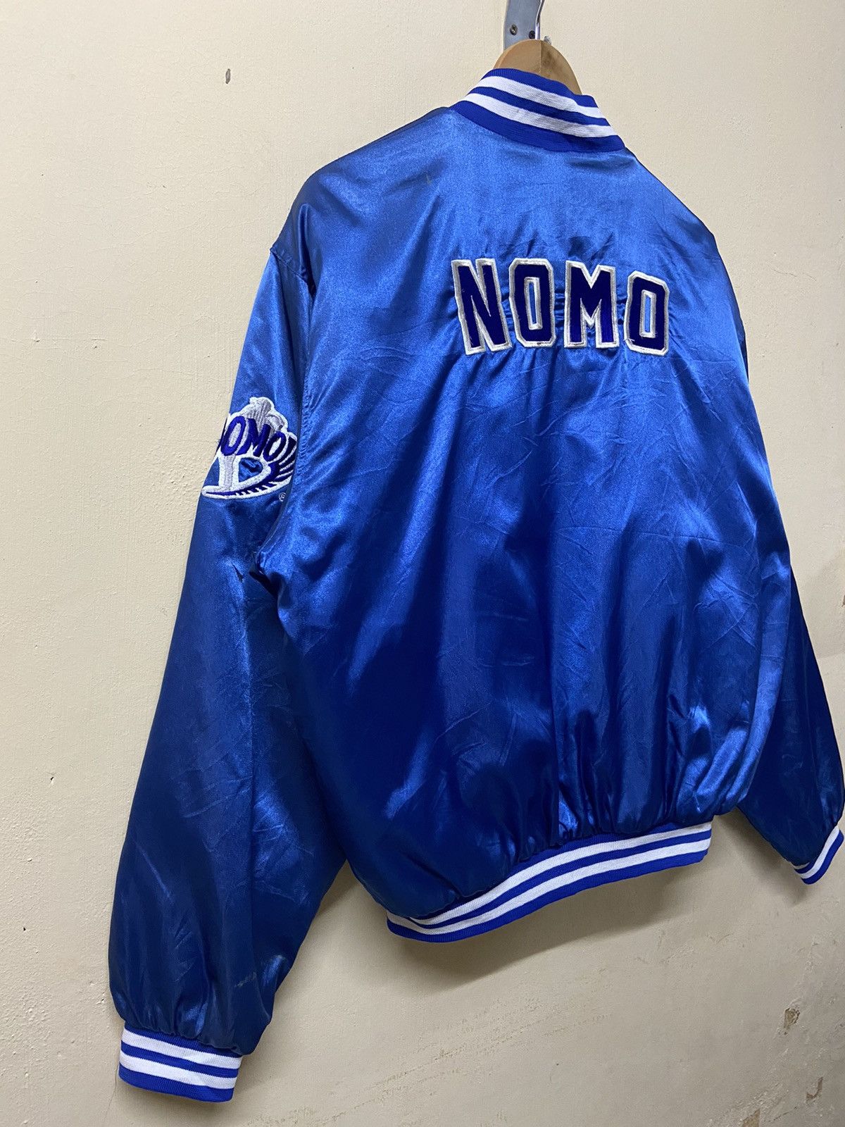 Vintage Toyota Hideo Nomo L.A Dodgers Varsity Jacket Size US L / EU 52-54 / 3 - 9 Thumbnail