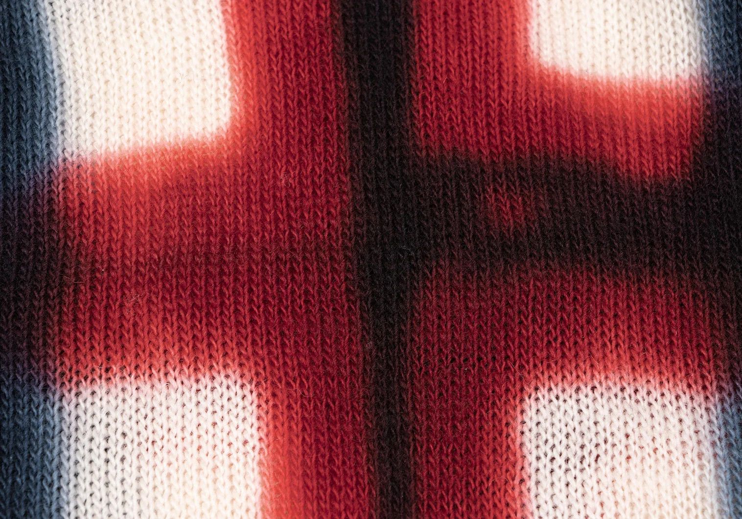 Yohji Yamamoto Yohji Yamamoto Wool Dyed Check Knit Navy Red Size US M / EU 48-50 / 2 - 11 Thumbnail