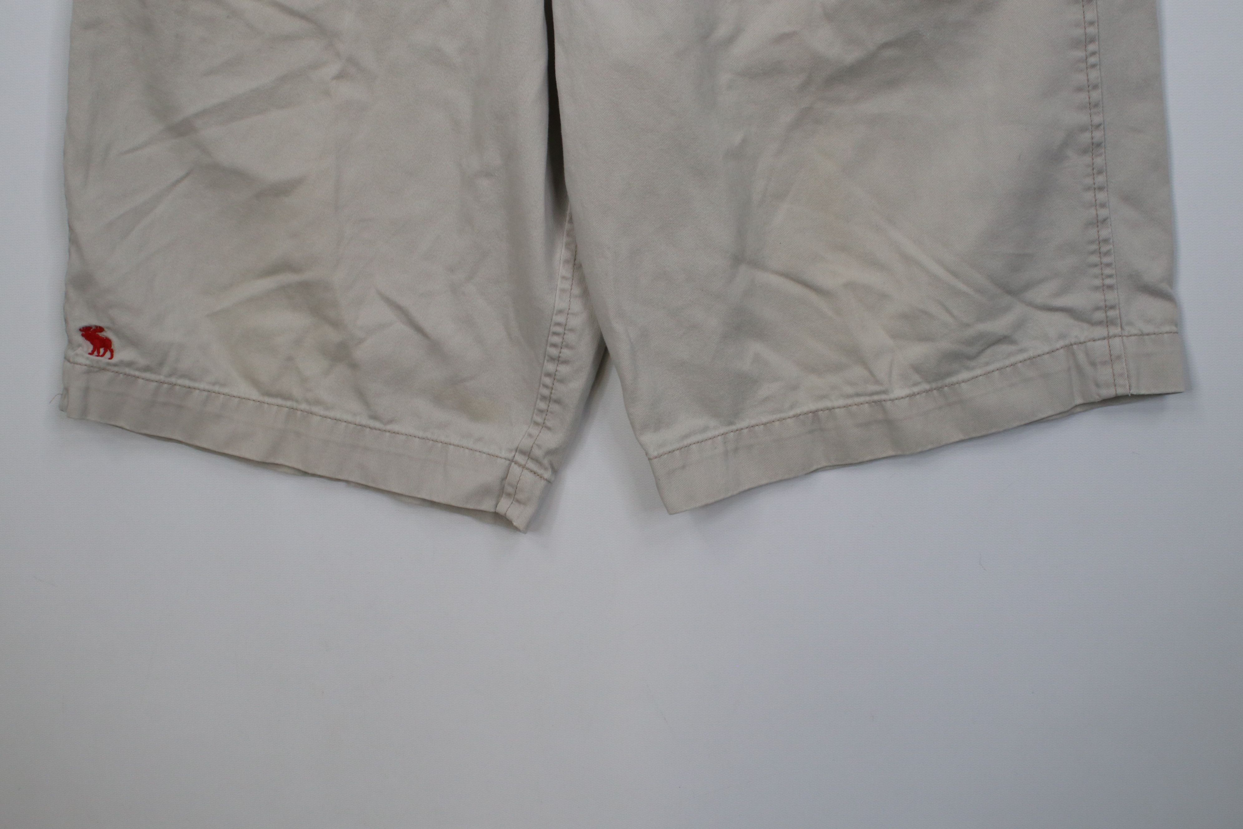 Abercrombie & Fitch Vintage 90s Y2K Abercrombie & Fitch Heavy Chino Shorts Beige Size US 30 / EU 46 - 4 Thumbnail
